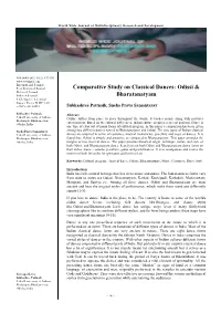 Comparative Study on Classical Dances: Odissi & Bharatanatyam