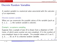 Discrete Random Variables