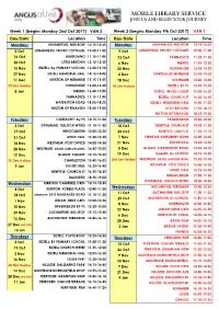 Mobile Library Route Timetable