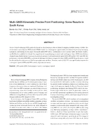 Multi-GNSS Kinematic Precise Point Positioning: Some Results in South Korea