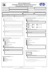 Proforma for Histopathology Reporting