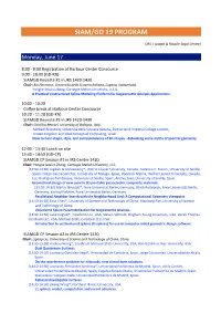 Siam/Gd 19 Program