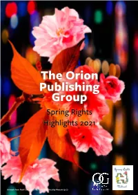 The Orion Publishing Group Spring Rights Highlights 2021