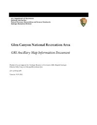 Geologic Resources Inventory Map Document for Glen Canyon National Recreation Area