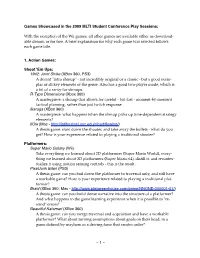 List of Games
