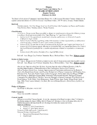 Minutes Mclean County Unit District No. 5 BOARD of EDUCATION Regular Session February 10, 2010