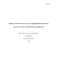 Presence on Native Snail and Bivalve Populations