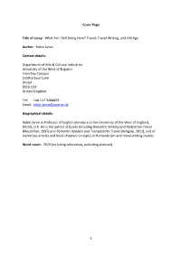 Robin Jarvis Contact Deta