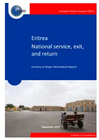 Eritrea National Service, Exit, and Return