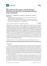 Macrodiversity Reception with Distributed Hard-Decision Receivers for Maritime Wireless Sensor Networks
