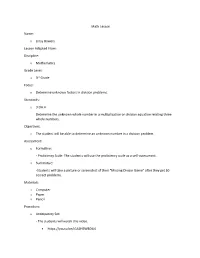 O Linsy Bowers Lesson Adapted From: Discipline