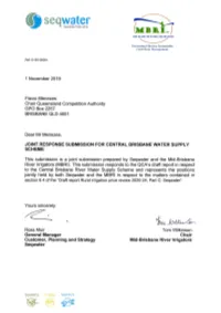 Seqwater's and MBRI's Joint Submission