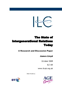 The State of Intergenerational Relations Today