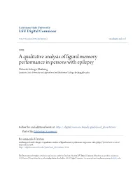 A Qualitative Analysis of Figural Memory Performance in Persons