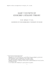 Basic Concepts of Enriched Category Theory