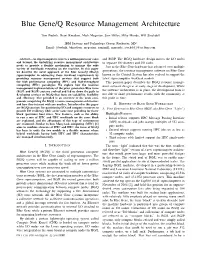 Blue Gene/Q Resource Management Architecture
