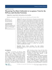 Measuring Test Data Uniformity in Acceptance Tests for the Fitnesse and Gherkin Notations