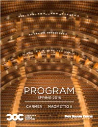Program Spring 2016