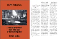 The Art of Other Suns a Consideration of Work Made in the Wake of The