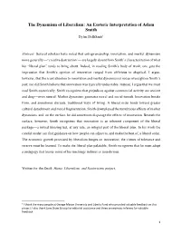 The Dynamism of Liberalism: an Esoteric Interpretation of Adam Smith Dylan Dellisanti1