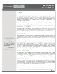 The Scorecard Issue #1 ‐ October 2011