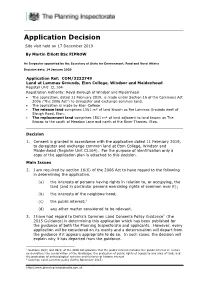 Application Decision Site Visit Held on 17 December 2019