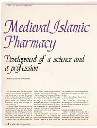 Development of a Science and a Profession