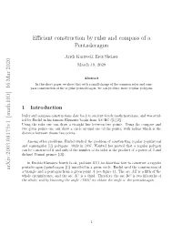 Efficient Construction by Ruler and Compass of a Pentadecagon Arxiv