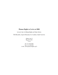 Human Rights in Latvia in 2000