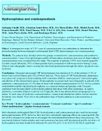 Hydrocephalus and Craniosynostosis