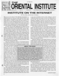 INSTITUTE on the INTERNET by Tim Cashion, Membership Coordinator