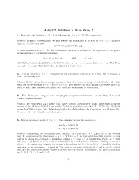 Math 327, Solutions to Hour Exam 2