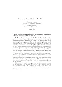 Models for Free Nilpotent Lie Algebras
