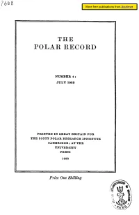 The Polar Record 4