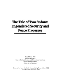The Tale of Two Sudans: Engendered Security and Peace Processes ______