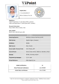 Brighty Babu Jr. Linux Sysadmin II Vipoint Solutions Pvt. Ltd