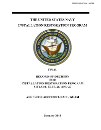 For IRP Sites 10, 13, 15, 26, & 27, W/Appendices AC