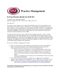 Is Your Practice Ready for ICD-10?