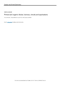 Printed and Organic Diodes: Devices, Circuits and Applications
