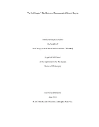 The Rhetorical Rearmament of Ronald Reagan