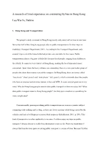 A Research of Lived Experience on Commuting by Bus in Hong Kong