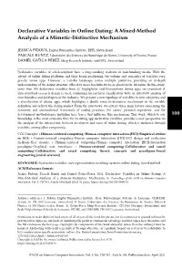Declarative Variables in Online Dating: a Mixed-Method Analysis of a Mimetic-Distinctive Mechanism