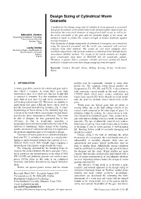 Design Sizing of Cylindrical Worm Gearsets