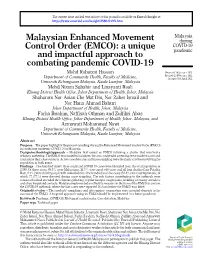 EMCO): a Unique COVID-19 and Impactful Approach to Pandemic Combating Pandemic COVID-19