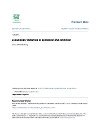 Evolutionary Dynamics of Speciation and Extinction