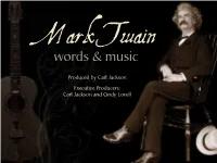 Mark Twain: Words & Music