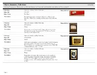 Object Summary Collections 11/19/2019 Collection·Contains Text·"Manuscripts"·Or Collection·Contains Text·"University"·And Status·Does Not Contain Text·"Deaccessioned"