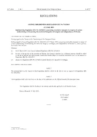 Council Implementing Regulation (Eu)