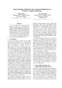 Deep Linguistic Analysis for the Accurate Identification of Predicate