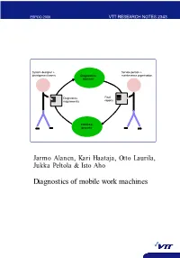 Diagnostics of Mobile Work Machines VTT Konttinen, Jari